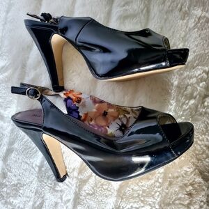 Madden Girl Black OpenToe Strap Heel Dressy Office Party